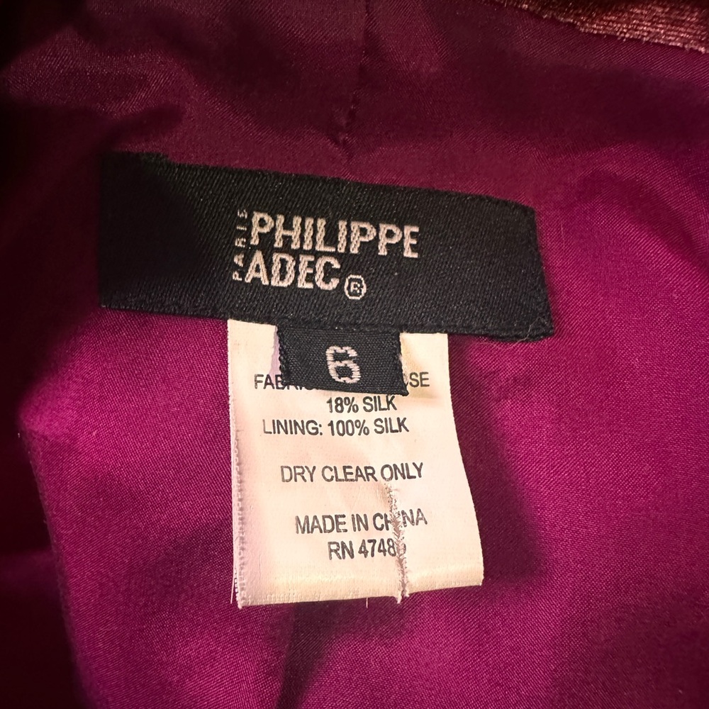 Philippe Adec Silk Jacket in Rich Eggplant - Picture 5 of 10